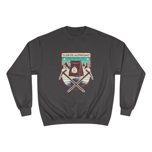 Champion Sweatshirt - Retro Alpinism Club Design for Outdoor Enthusiasts