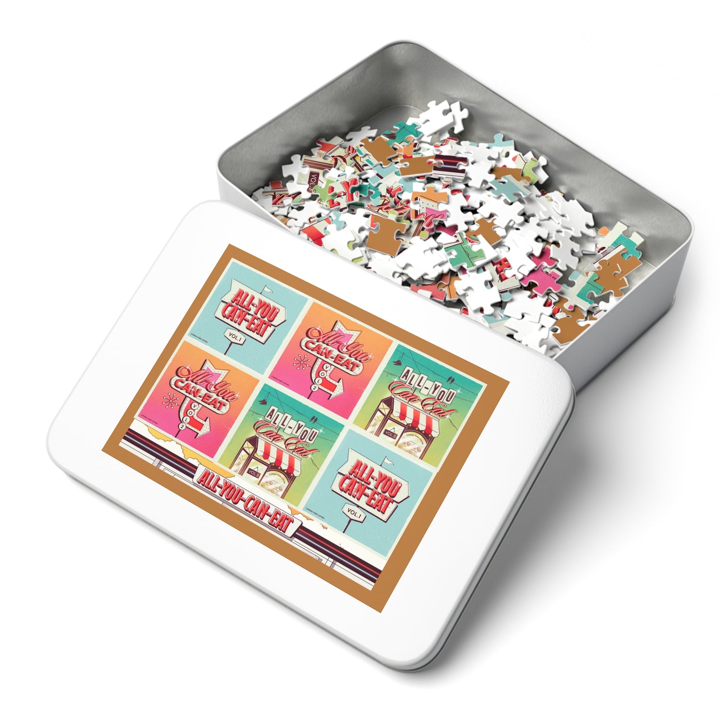 Jigsaw Puzzle with Tin